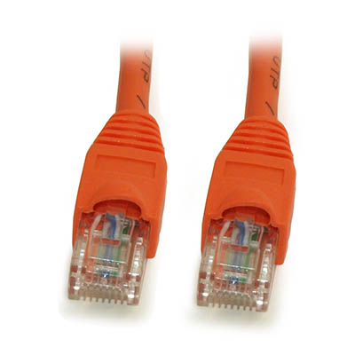 4ft Cat6 Ethernet RJ45 Patch Cable, Stranded, Snagless Booted, ORANGE