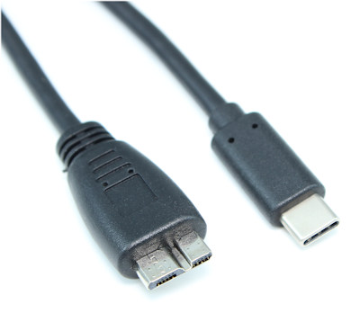 6ft USB 3.2 Gen 1 Type-C Male to Micro-B 10Pin Male Cable 5Gbps, Black