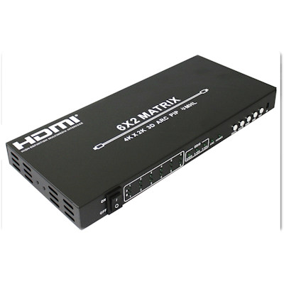 6 IN/2 OUT HDMI Amplified MATRIX with ARC Support, 4Kx2K@60Hz/4:2:0