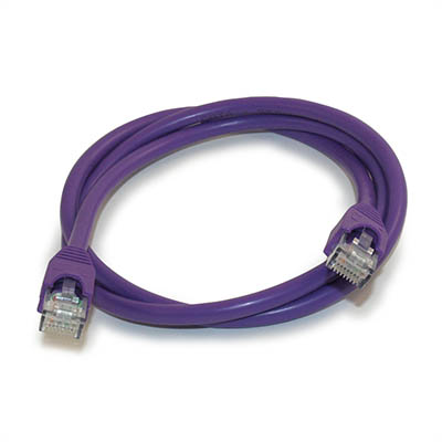3ft Cat6 Ethernet RJ45 Patch Cable, Stranded, Snagless Booted, PURPLE
