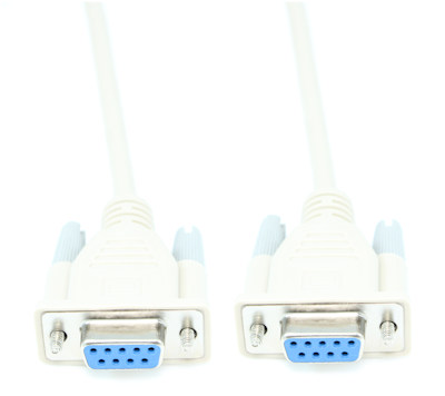 1.5ft Serial NULL-MODEM, DB9/DB9 Female to Female Cable