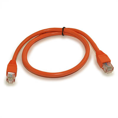 3ft Cat6 Ethernet RJ45 Patch Cable, Stranded, Snagless Booted, ORANGE