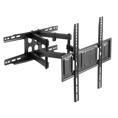 FULL MOTION 2-ARM Wall Mount Bracket 37-70'' TVs to 88 lbs, Black