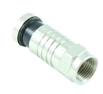 RG6/F QUAD SHIELD Compression Connector for RG6, Each