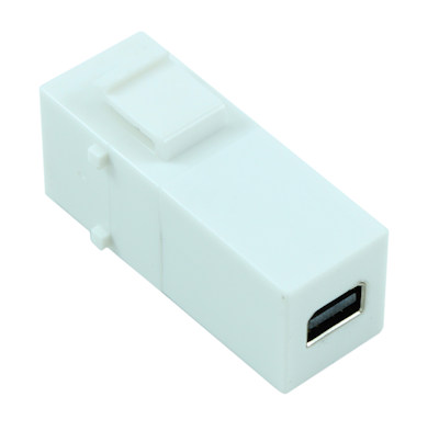 Keystone Jack Insert/Coupler Type - Mini DisplayPort Female/Female, White