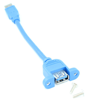 6inch USB 3.0 5Gbps EXTENSION Type A Male to A Female PANEL MOUNT Cable
