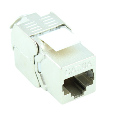 Keystone Jack INSERT/PUNCH-DOWN Type SHIELDED-Cat 6A RJ45 Networking, Metal