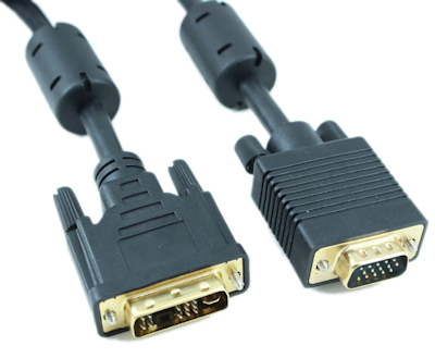 3ft DVI-A ANALOG ONLY Single Link to VGA (28 AWG) Gold Plated Cable