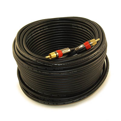 75ft 1 Wire RCA Premium Digital Audio SubWoofer/Video Cable IN WALL