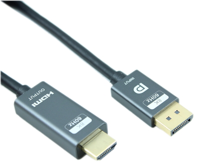 10ft DisplayPort v1.4 to HDMI v2.1 Cable 28AWG Gold Plated 8K@60Hz, Black