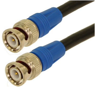 8inch 6G-SDI (4K) BNC Coax Cable, RG6/18AWG Male to Male, Gold Plated Pin
