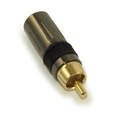 Premium RCA PLUG Connector, Self-Solder, Gold Plated