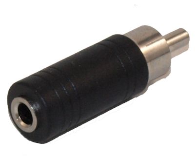 3.5mm Female MONO TS Plug to RCA Male Mono Jack, Nickel Plated