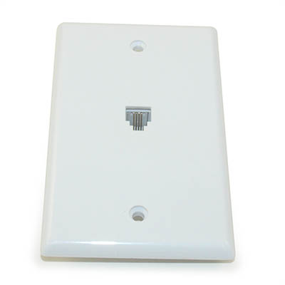 Wallplate: Standard Phone, White