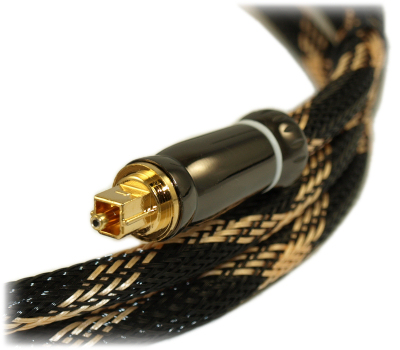 3ft ELITE Toslink Digital Optical Audio Cable (SPDI/F), Metal Connectors