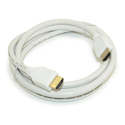 6ft HIGH-SPEED HDMI Cable, 10.2G, 28 AWG Gold Plated, WHITE