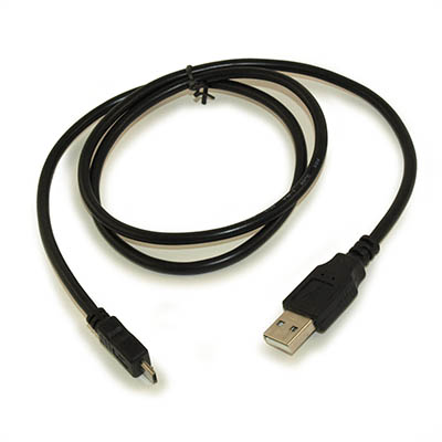 3ft USB 2.0 Type A Male to Micro-B 5-Pin Cable, Nickel Plated