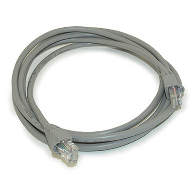 7ft Cat5E Ethernet RJ45 Patch Cable, Stranded, Snagless Booted, GRAY