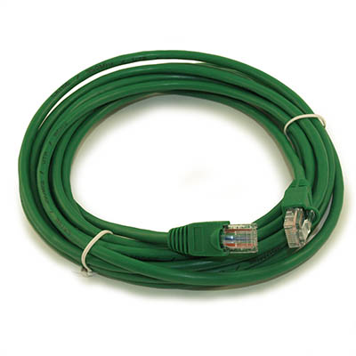 25ft Cat5E Ethernet RJ45 Patch Cable, Stranded, Snagless Booted, GREEN