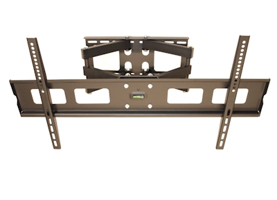 FULL MOTION 2-ARM Wall Mount Bracket 42-74 TVs to 132 lbs, Black