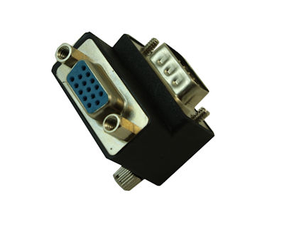 VGA 90 Degree UP Angle Adapter (Male/Female Nickel Plated