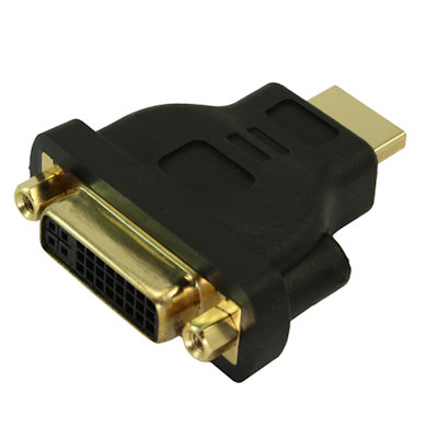 DVI-D Female to HDMI Male Adapter, Gold Plated