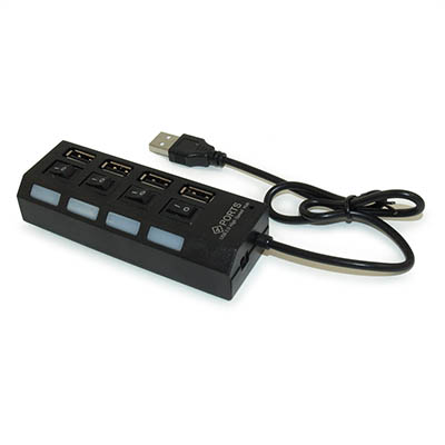 4 Port USB 2.0 Hub, Switchable