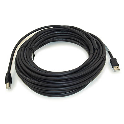 50ft USB 2.0 (ACTIVE) PLENUM Type A Male to B Male Cable, Black