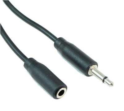 3ft 3.5mm SLIM MONO TS (2 conductor) Male to Female Audio EXTENSION Cable