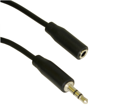 6ft 3.5mm SLIM Mini-Stereo TRS Male to Female Audio Extension Cable