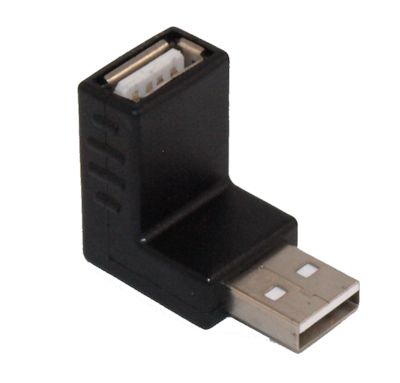 USB 2.0 DOWNWARD Facing A Male to A Female Right Angle Adapter 90 degree