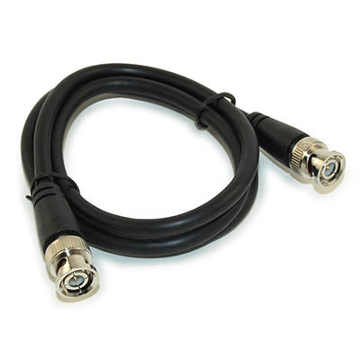 3ft BNC Plug RG59/Coax Cable, Male to Male, Nickel Plated