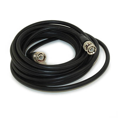 15ft BNC Plug RG59/Coax Cable, Male to Male, Nickel Plated