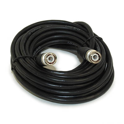 20ft BNC Plug RG59/Coax Cable, Male to Male, Nickel Plated