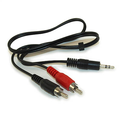 2ft 3.5mm Mini-Stereo TRS Male to Two RCA Male Audio Cable