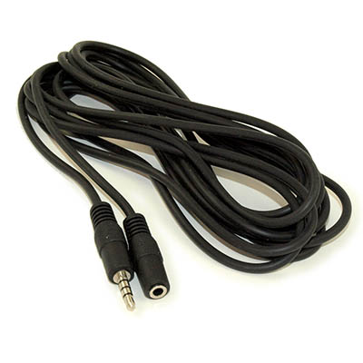 12ft 3.5mm 4 Conductor TRRS / 3 Band + Mic or Video M/F EXTENSION Cable