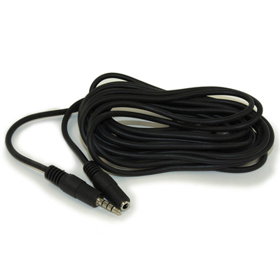 50ft 3.5mm 4 Conductor TRRS / 3 Band + Mic or Video M/F EXTENSION Cable