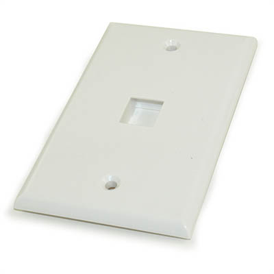 Wallplate: Keystone, 1 Hole - White