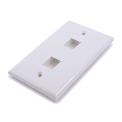 Wallplate: Keystone, 2 Hole - White
