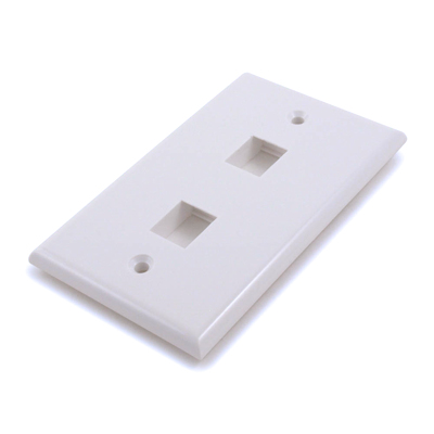 Wall plate: Keystone, 2 Hole - White