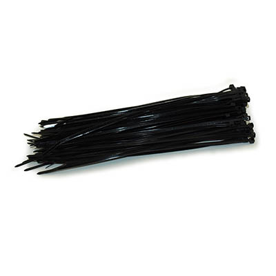 8inch Nylon Cable Tie 50lbs (Rated) Black 100 pack
