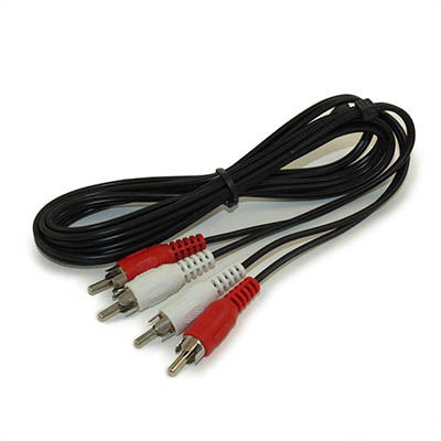 6ft 2 Wire RCA Audio Cables, Male/Male (General Duty)