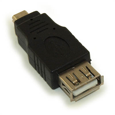 USB A Female/Micro-B 5 pin Male Adapter (Data & Charge)