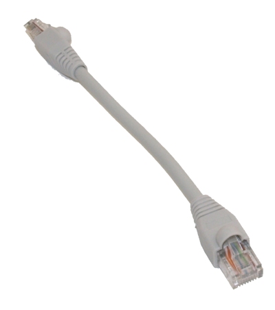 6inch Cat5E Ethernet RJ45 Patch Cable, Stranded, Snagless Booted, GRAY