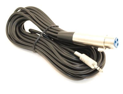 25ft XLR 3P Female to 3.5mm TRS (Balanced Audio) Male Cable