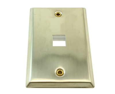 Wallplate: Keystone, 1 Hole - Stainless Steel