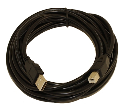 15ft USB 2.0 Certified 480Mbps Type A Male to B Male Cable, Black