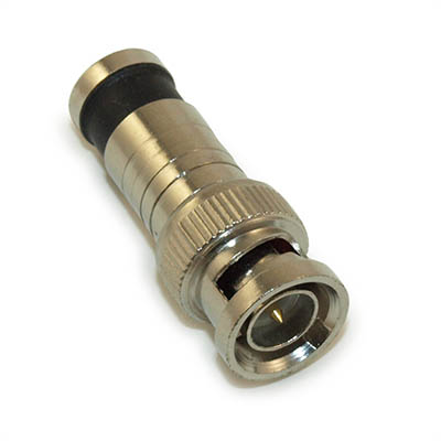 BNC/RG59 Compression Connector for Dual Shield RG59 Coax Cable (Each)