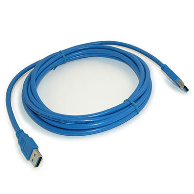 10ft USB 3.2 Gen 1 SUPERSPEED 5Gbps Type A Male to A Male Cable, BLUE