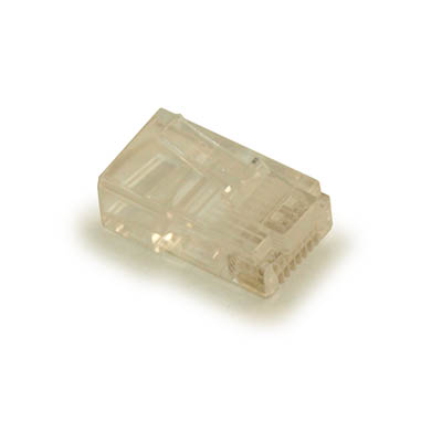 RJ45 Modular Plugs for CAT5/CAT5E Solid Wire, Pack of 100